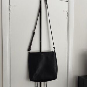 Theory Black Leather Crossbody Bag